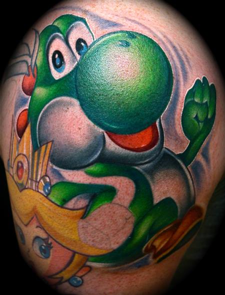 Mike Demasi - Yoshi Super Mario Brothers Color Tattoo